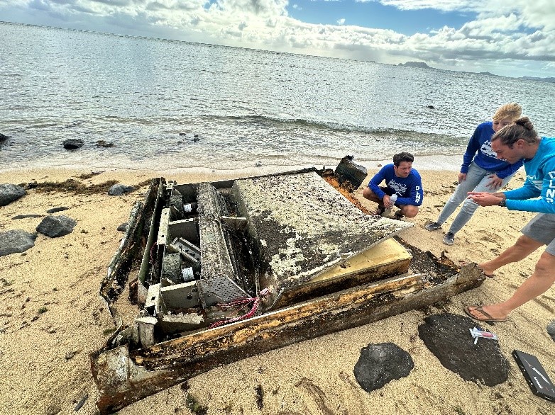 Junk washed up on a beach