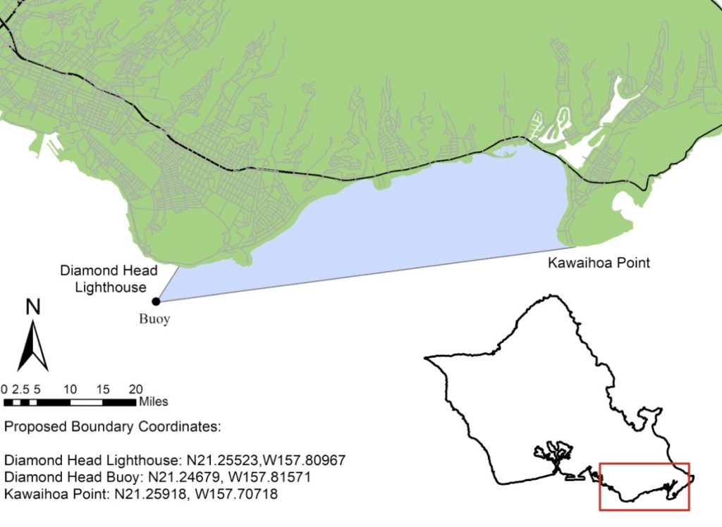 Map of the Maunalua Bay Fisheries Managed Area