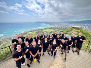 DOCARE Academy recruits on top of Diamond Head