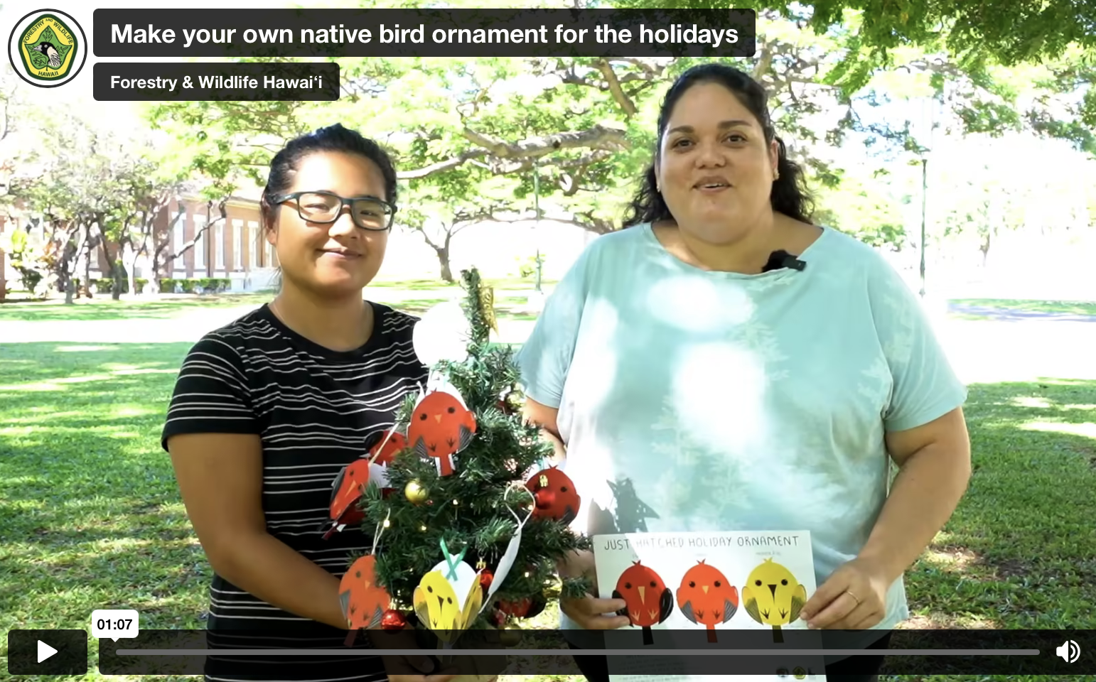 An image of staff with native bird ornaments