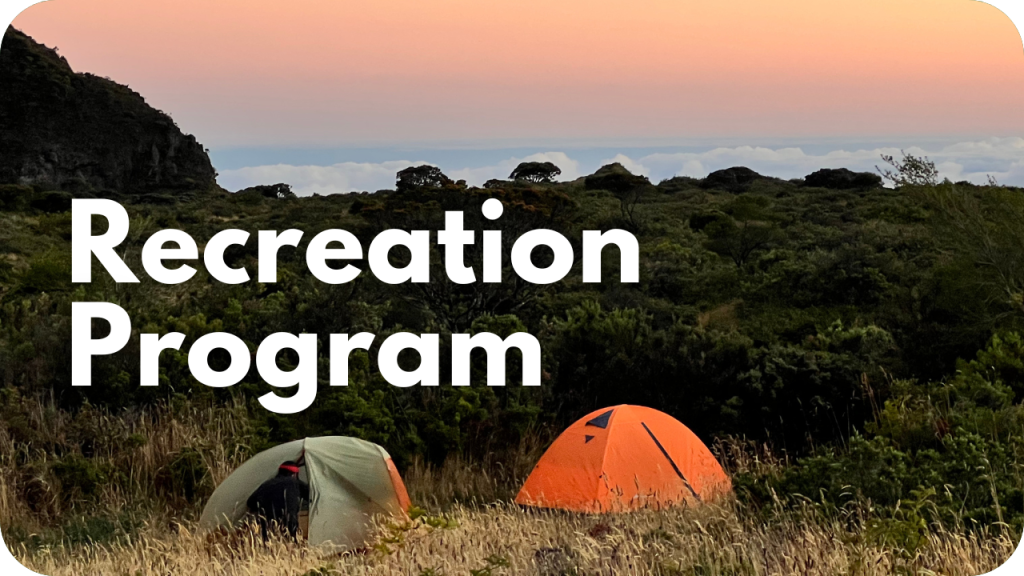 Recreation program- photo of tents