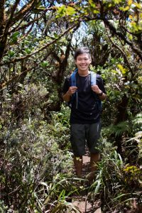 An image of a UH Mānoa student hire, Riley Nakasone.