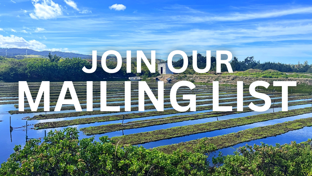 Join our mailing list, picture of field