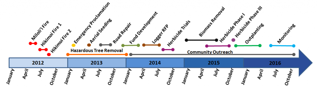 Kokee Restoration Timeline