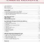 CRB Comms Plan Table of Contents