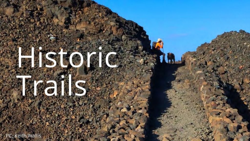 An image of a historic trail linking to the Historic Trails page