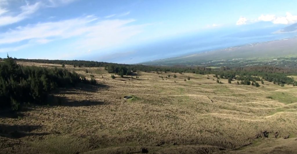 Picture of landscape down the slopes of the Kamehamenui Forest Reserve, Sept. 4, 2020.